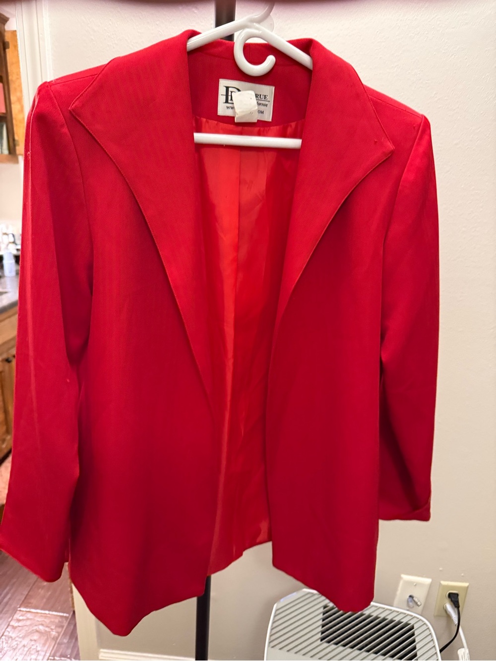Diane Gilman Red Open-Front Women's Blazer